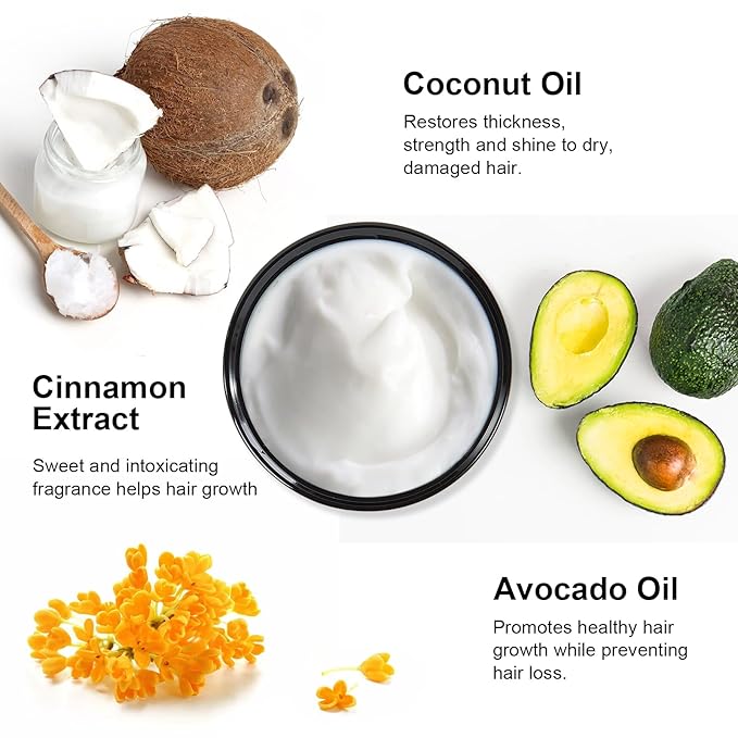 Avocado Hair Mask, 8.45 fl oz, Avocado & Coconut Oil,Hair moisturizing&Damaged Hair Deep Conditioning