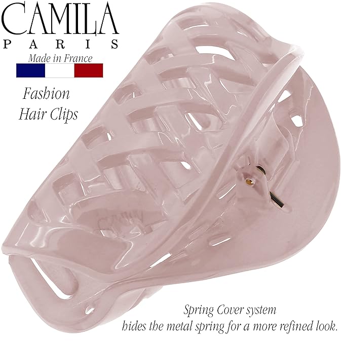 Camila Paris CP3202 French Hair Clip for Women Thick Hair for Long Curly Wavy Hair, Girls Hair Claw Clips Jaw, Durable Styling Big Claw Clip for Thick Hair, Strong Hold No Slip Grip, Made in France