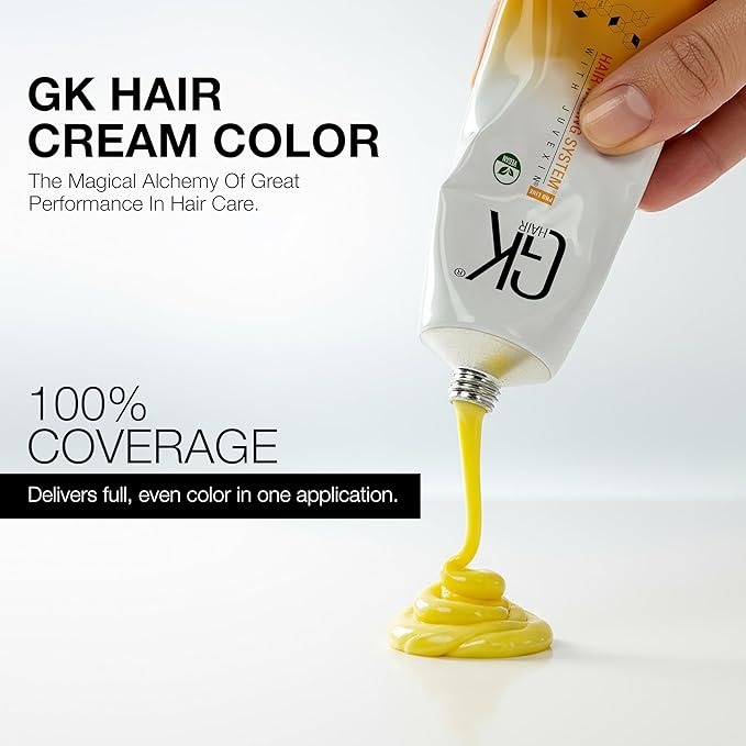 GK HAIR Global Keratin Goldens 5.3 Light Golden Blonde Hair Color Cream Tube (3.4 Fl Oz/100ml) + 20 Volume Developer (5 Fl Oz/150ml) - Professional Permanent Long Lasting Toner Dye