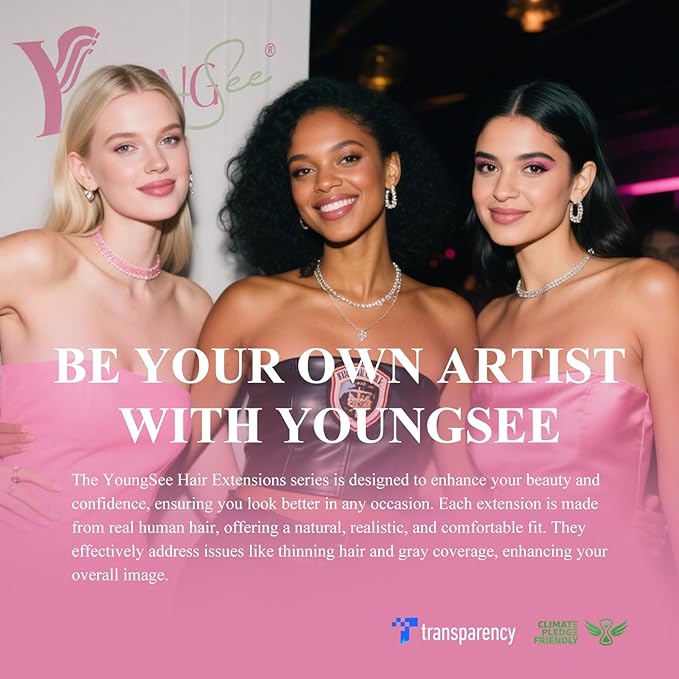 YoungSee Nano Ring Hair Extensions Brown Highlight Nano Beads Hair Extensions Real Human Hair Dark Brown Highlights Caramel Blonde for Daily Wear Nano-Link Remy Hair Extension 14 inch 50s 50g