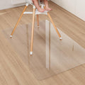 Area Floor Mat for Home, 3'×5' Transparent No Slip Waterproof Vinyl Area Rug, Spill Resistant Hard Floor Protector Cover for Kitchen, Easy Clean Splat Mat for Under High Chair