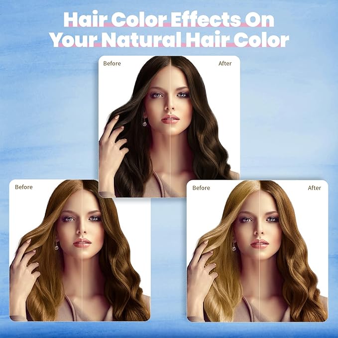 Hair Color Shampoo, Brown Hair Dye Shampoo 3 in 1 for Women&Men Herbal Ingredients Hair Dye in Minutes/Semi-Permanent/(16.9 FL OZ)