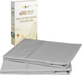 California Design Den Standard Queen Size Pillowcase Set - 400 Thread Count, 100% Cotton Sateen, Set of 2 Pillow Covers, Soft and Breathable - Light Grey