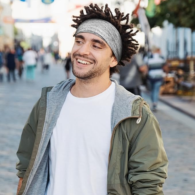 6 Pieces Unisex Dreadlocks Accessories - Spandex Tube Caps, Elastic Long Hair Wraps, Headbands for Men and Women, 6 Retro Colors