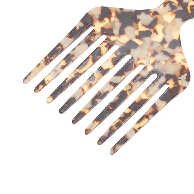 VOCOSTE Hair Picks for Curly Hair, Gentle Detangling Wide Tooth Comb, Afro Pick, Hair Pick Comb, Hangable Hair Styling Tool for Hair Care, Light Brown