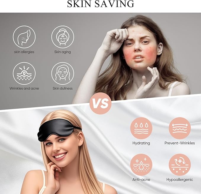 100% Mulberry Silk Pillowcase 22 Momme (SGS Certified) with Free Silk Eye Mask - Luxury Gift-Ready Folded Packaging, Cooling Pillow Cover for Hair & Skin Care (Pink, Standard (1 Pack))