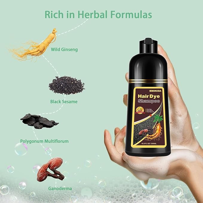 Fvquhvo Wine Red Hair Dye Shampoo 3 in 1 - 16.9 fl oz / 500 ml