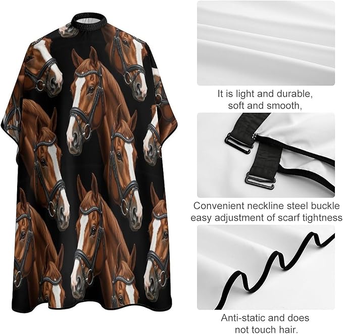 Professional Anti Static Hair Cutting Cape with Elastic Buckle, Waterproof Salon Cape for Coloring/Perming/Styling