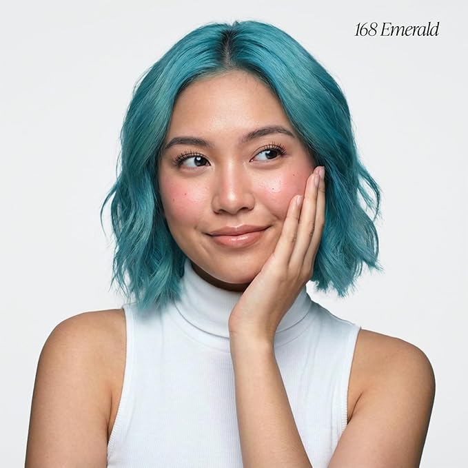 Adore Semi Permanent Hair Color (168 Emerald) | Vegan & Cruelty-Free Green Hair Dye | No Ammonia, No Peroxide, No Alcohol | 4 Fl Oz (Pack of 1)