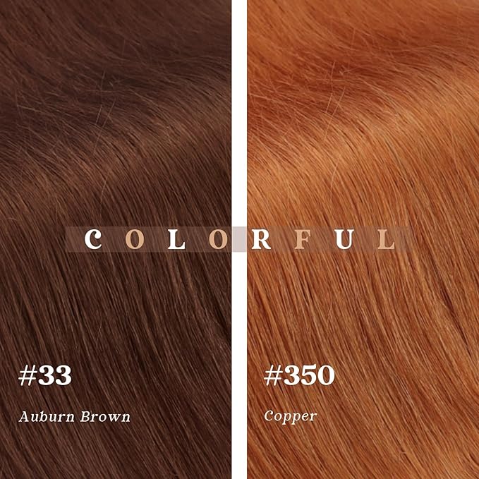 Ve Sunny Clip in Extensions Real Human Hair Dark Auburn Red Hair Clip in Extensions Straight Hair Extensions Real Human Hair Full Head 7pcs 120g 20 inch