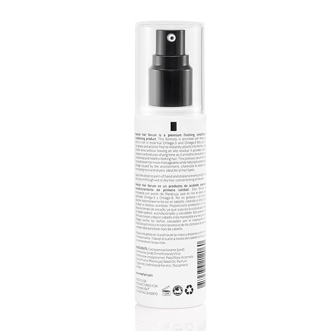 MOEHAIR Anti Frizz Hair Serum | Infused with Maracuja Oil and Protein | Hair Serum for Frizzy Hair | Paraben and Sulfate-Free Hair Smoothing Serum | For Strong and Silky Hair (3.38 Fl. Oz)
