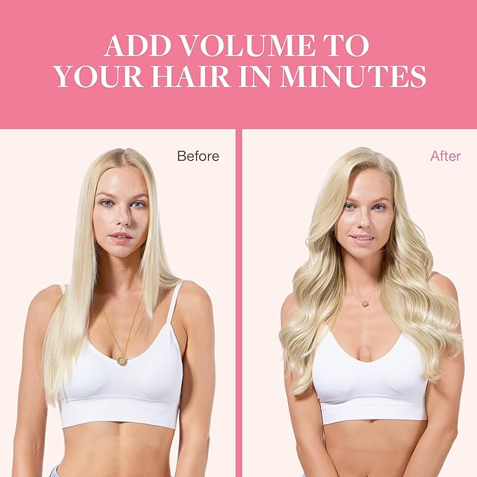 GOO GOO Clip in Hair Extensions Real Human Hair, Remy Human Hair Extensions Clip ins for Women, Natural Human Hair, 20inch 150g 9Pcs, 17A/60A Ash Blonde Highlighted Platinum Blonde
