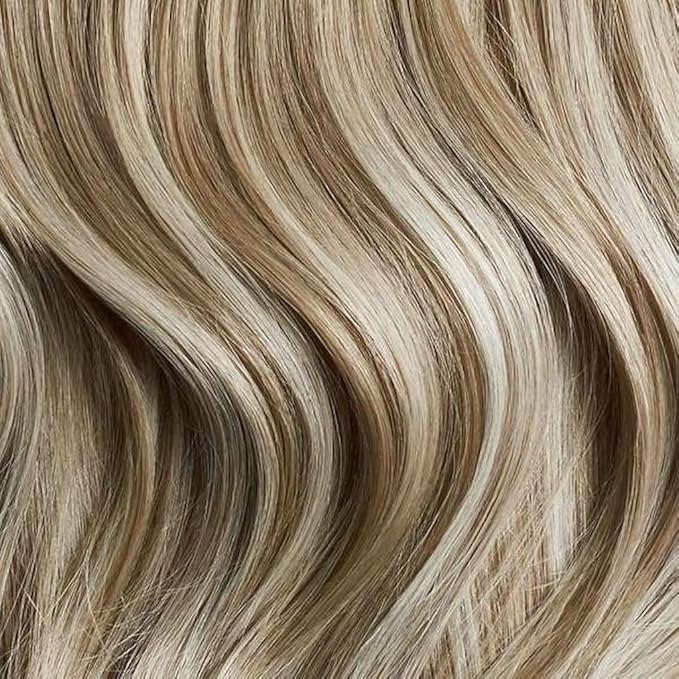 Luxy 100% Remy Human Hair – Halo Clip-In Hair Extensions –Natural Looking Volume & Length - One-Piece - Easy 5-Min Application 150 grams 12" Natural Blonde Balayage