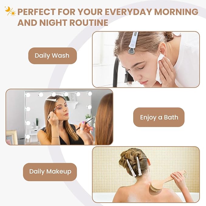 12PCS Hair Clips for Styling - No Crease Hair Clips for Women - Non Slip Duck Billed Hair Roller Clips with Silicone Band - Salon Hair Sectioning Clips White