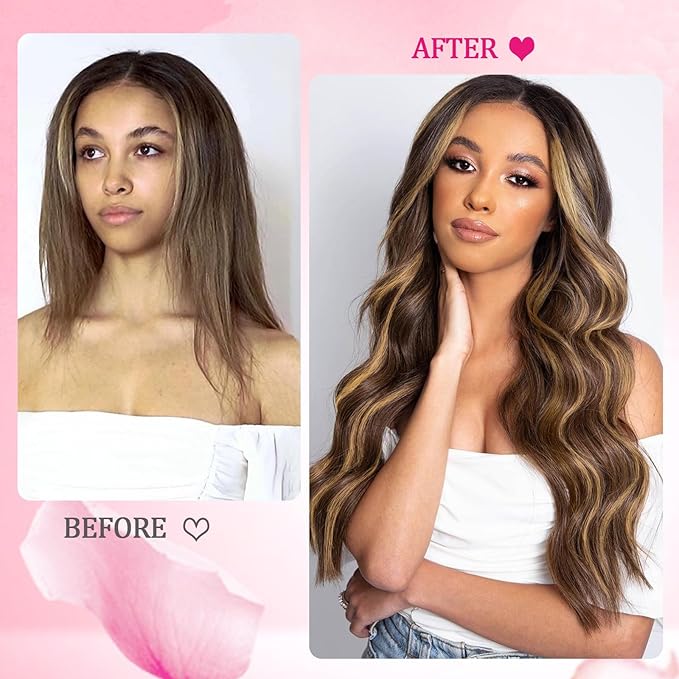 Hair Extensions Clip Ins Kinky Human Hair, 24inch 125g Straight Clip in Hair Extensions Real Human Hair Soft & Natural Handmade Human Hair Clip in Extensions Black Women #P427