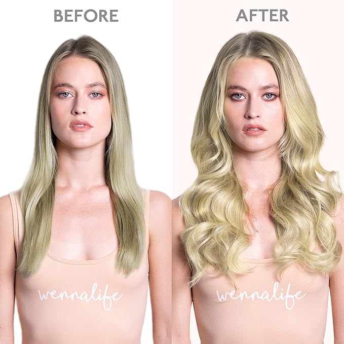 WENNALIFE Clip in Hair Extensions, 150g 22 Inch 9pcs Ash Blonde to Golden Blonde and Platinum Blonde Human Hair Extensions Thicker Clip in Hair Extensions Real Human Hair Clip Set Double Weft