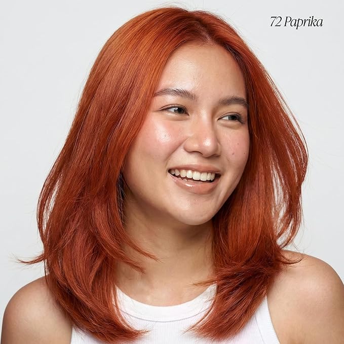 Adore Semi Permanent Hair Color (072 Paprika) | Vegan & Cruelty-Free Orange Hair Dye | No Ammonia, No Peroxide, No Alcohol | 4 Fl Oz (Pack of 1)
