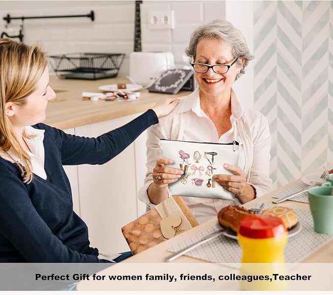 Hairstylist Gifts Women Makeup Bag Make Up Bag, Cosmetic Bags for Hairstylists, Hairdresser Gifts for Cosmetology Student Teen Girls