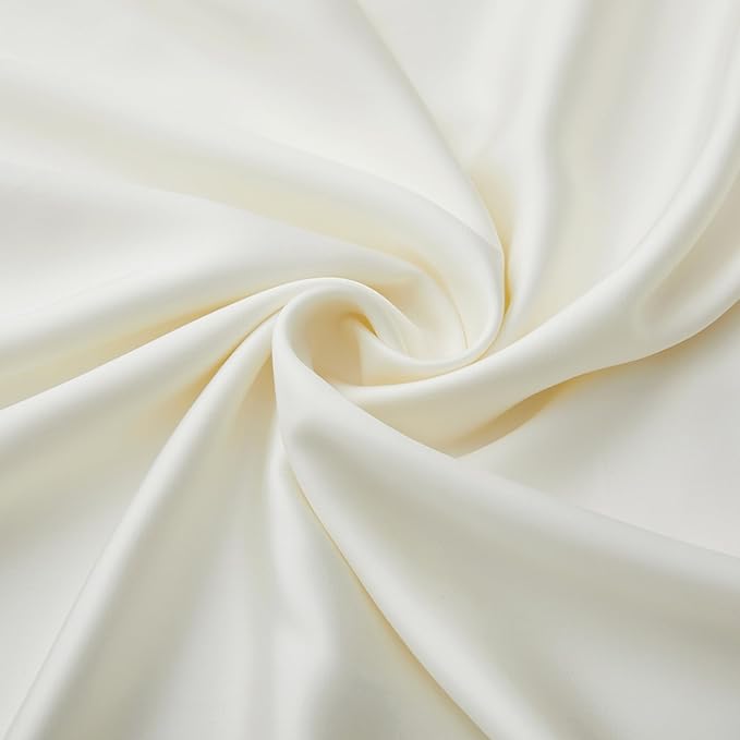 Luxury Bamboo Market | Queen Envelope Pillowcase Set | 100% Viscose Made from Bamboo | Organically Grown | Ultra Soft | Cooling | 2pcs [Opulent Ivory]