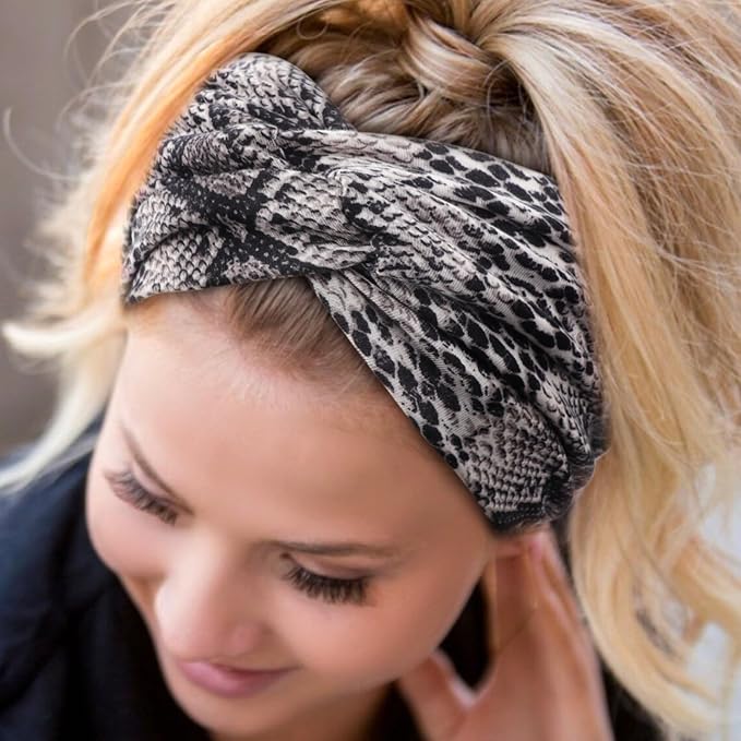 DRESHOW 6 Pack Extra Wide Headbands for Women Large Turban Headband Boho Head Wrap Elastic Hairbands Hair Twisted Knot Hair Accessories