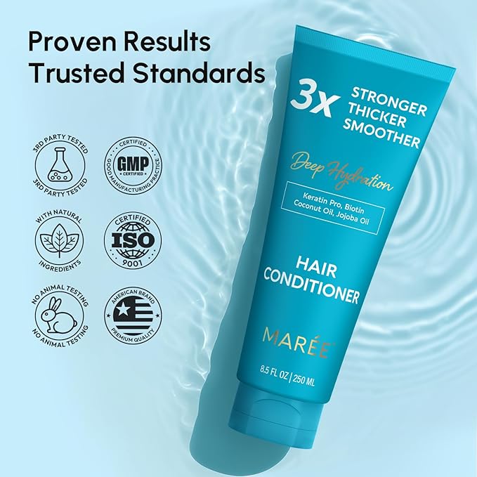 MAREE Deep Conditioning Hair Mask Conditioner for Women & Men – Hydrating Moisturizing Color Safe Hair Conditioner – Hair Moisturizer for Curly Dry Damaged Color Treated – Acondicionador Para Cabello