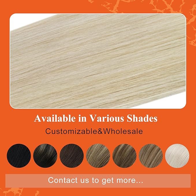 Full Shine Double Sided Tape in Hair Extensions Color 60 Blonde Skin Weft 16 Inch Invisible Hair Extensions Human Hair Tape ins 20 Pcs Seamless Add Volume Remy Pu Glue on Hair 50G