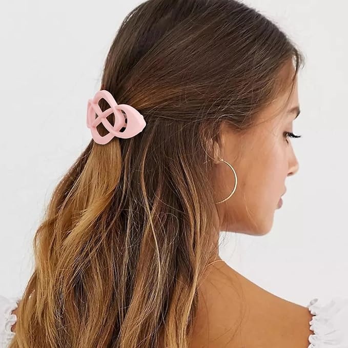 Pink Hair Barrettes for Women 4packs Hair Clips French Hair Barrette Clip Pink Accessories for Women Girls