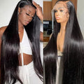 Lemoda Straight SKINLIKE Real HD 13x4 Full Lace Frontal Wigs 210% Density 15A Brazilian Straight Virgin Human Hair Lace Front Wig 28inch Invisible 0.1mm Ultra-thin Frayed Ends Tiny Knots