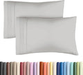 Queen Pillow Cases Set of 2 - Ultra Soft Hotel Quality Pillowcase Covers - Comfy, Cozy & Wrinkle Free - Shrinkage and Fade Resistant - Machine Washable Pillow Protectors - 2 Piece Set - French Grey