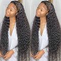 bangjazz 180% Density HD Lace Front Wigs Human Hair Deep Wave Wig 13x4 Lace Frontal Wigs Human Hair 24 Inch Curly Wigs for Black Women Pre Plucked Natural Hairline Natural Color