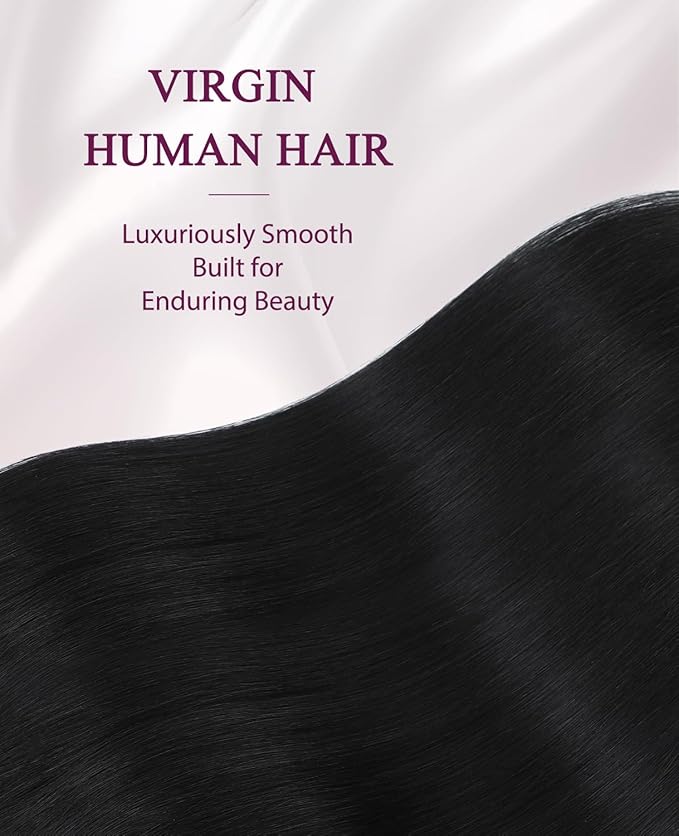 Pinkpearl Invisible Tape in Hair Extensions Human Hair, 20pcs 18inch 50g #1B Natural Black Injection Tape in Extensions Real Remy Straight Seamless Silky Human Hair Injected