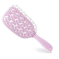 Vented Hair Brush for Women, Detangler Brush with Hollow-back for Quicker Blow Drying Full Sized, Hair Dryer Brush for Hurt-Free Detangling on All Hair Vibes, Pink, 1 Pack