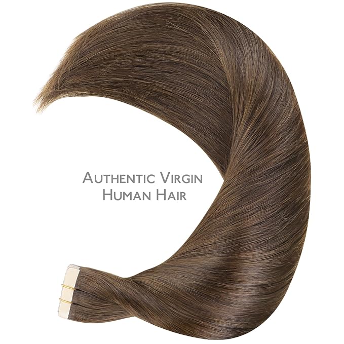 Wennalife Tape in Hair Extensions Human Hair, 20pcs 50g 16 inch 5D Remy Hair Extensions for Women Tape Ins Straight Extensiones De Cabello Humano Skin Weft