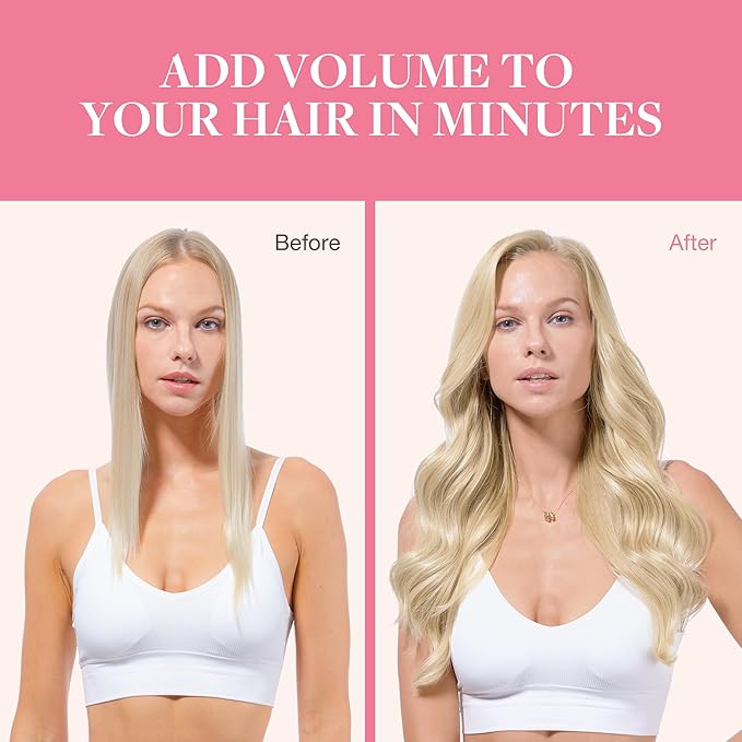 GOO GOO Clip in Hair Extensions Real Human Hair, Remy Human Hair Extensions Clip ins for Women, Natural Human Hair, 24inch 160g 7Pcs, 60A Platinum Blonde