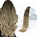 Sunny Hair Tape in Hair Extensions Human Hair Brown Balayage Blonde Tape in Extensions 14 Inch Real Hair Extensions Tape in 20Pcs 50g