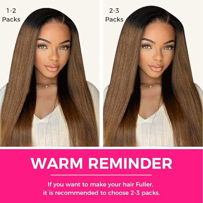Lashey Light Yaki Straight Seamless Clip in Hair Extensions Human Hair 110g 7pcs Ombre Natural Black to Medium Auburn Hair Extensions Real Human Hair 20 Inch Long Human Hair Extensions for Women