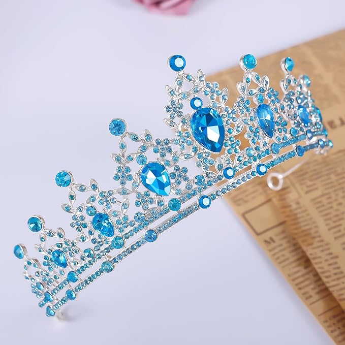 Princess Tiara and Crown for Women Wedding Tiaras for Bridal girls Tiaras and Crystal Crowns Rhinestone Headband Metal Hair Accessories for Costume Birthday Party Prom Gifts