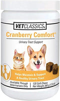Vet Classics Cranberry Comfort Urinary Tract Pet Supplement for Dogs, Cats – Maintains Dog Bladder Health, Cat Bladder Control – Pet Supplements for Incontinence – 120 Soft Chews