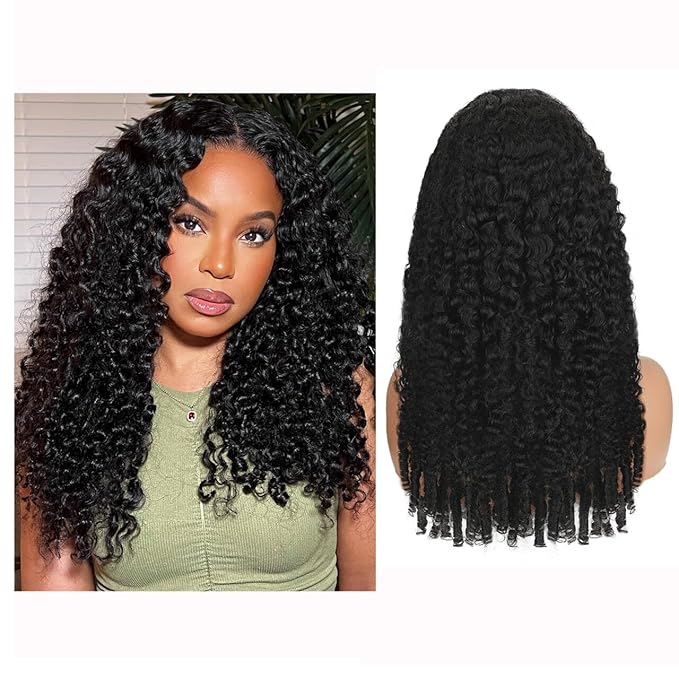 Burmese Curly Human Hair Wig with Spiral End 200% Density 360 Full HD Lace Front Wigs Human Hair Water Wave Wigs for Women 28Inch Pre Plucked with Baby Hair Tiny Knots Natural Black