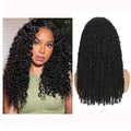 Burmese Curly Human Hair Wig with Spiral End 200% Density 360 Full HD Lace Front Wigs Human Hair Water Wave Wigs for Women 28Inch Pre Plucked with Baby Hair Tiny Knots Natural Black