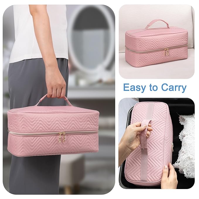 Hair Tools Travel Case with Black Hair Dryer Bag, Large Hair Tools Travel Carrying Case for Shark FlexStyle/SmoothStyle - Hair Air Wrap Dryer Storage Case Flat Curling Iron Travel Organizer