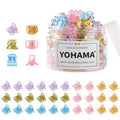 YOHAMA 36 Pcs Hair Clips Glitter Mini Claw Clamp Colorful Great for Design Children Women Girls Hairstyles Decroation Buns Pining Bangs Strong Grip Multifunction Little Clips.