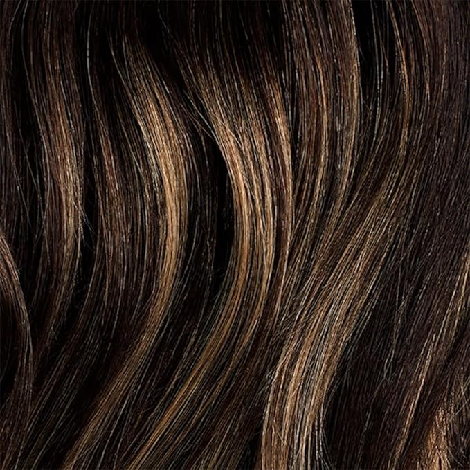 Luxy 100% Remy Human Hair – Halo Clip-In Hair Extensions –Natural Looking Volume & Length - One-Piece - Easy 5-Min Application 180 grams 20" Dark Brown Balayage