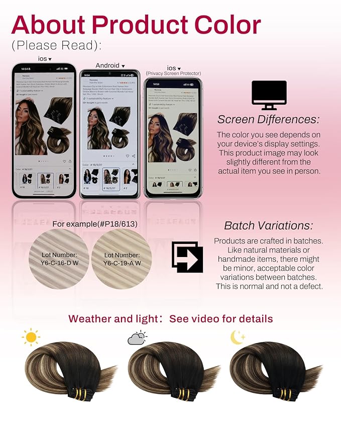 Moresoo Clip in Hair Extensions Real Human Hair Balayage Black to Dark Brown with Caramel Blonde 5pcs 80g Remy Straight Invisible Lace Double Weft Human Hair Clip in Extensions 16inch