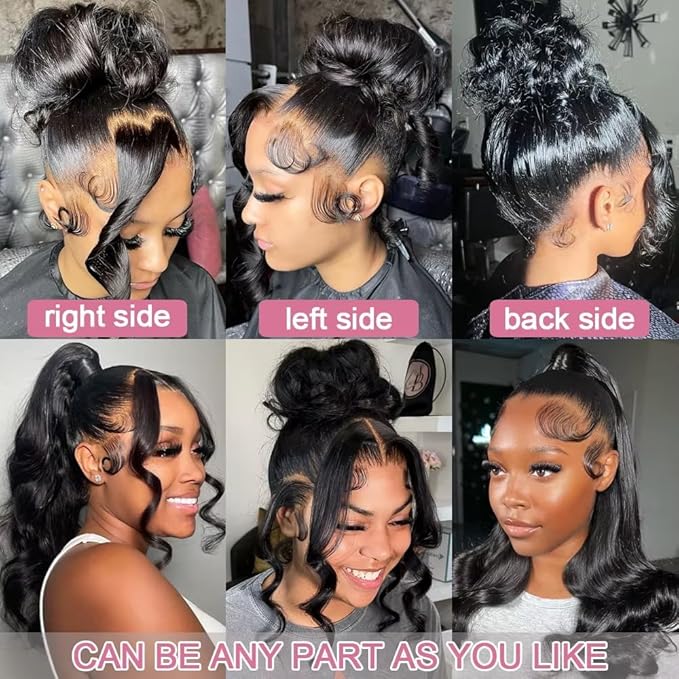 Hidden Strap Invisi Strap Straight 360 Glueless Wigs Human Hair Pre Plucked Pre Bleached Brazilian Virgin Wig With Drawstring 250 Density HD Full Lace Front Wigs Human Hair 16Inch