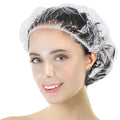 Years calm 100PS Disposable Shower Caps, Plastic Clear Shower Caps, lengthening and thickening Hair Caps for Hair dyeing assistance, Hotel and Hair Salon, Home Use, Portable Travel (Size 20.5"/52cm）
