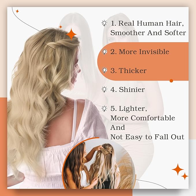 Full Shine Tape Hair Extensions Real Human Hair Remy Seamless Tape in Extensions Color 6 Ombre 27 Caramel Blonde And 60 Blonde 18Inch Long Skin Weft Add Vokume 100Gram 40Pcs Brazilian