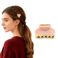 2026 Premium Durable Hair Claw Clip for Women, Original Italian Designed Strong Grip Hair Bang Clips for Thin Hair, No Slip Jaw Clips with Gift Box for Christmas Birthday Girls, 1.2" Pink Minimal