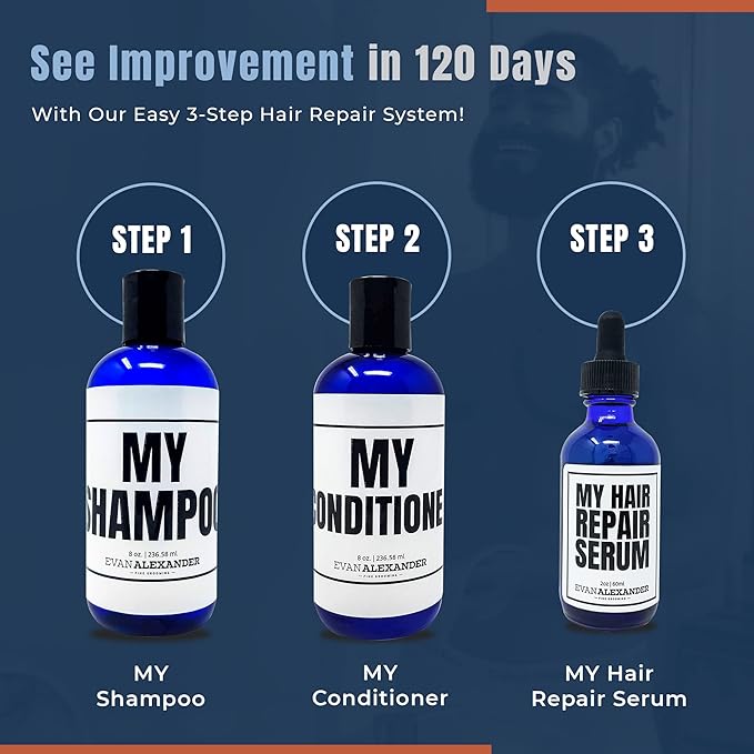 Evan Alexander Grooming MY Conditioner - Supports Hair Growth and Nourishes the Scalp with Peppermint Oil, Tea Tree Oil, Organic Aloe Vera - Vegan - 8 oz - Great Scent