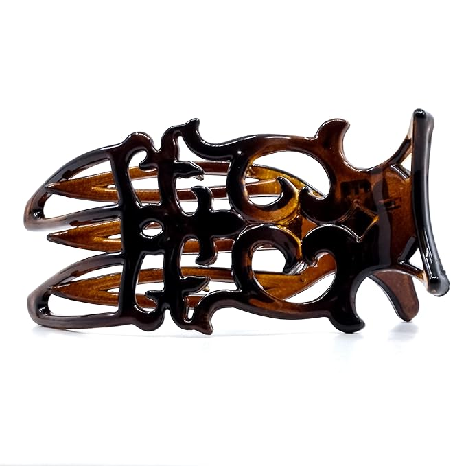Camila Paris NV73 2PK French Hair Clip for Women, Hair Side Clips, 3 inch Girls Hair Claw Clips Jaw Fashion Durable Styling Hair Accessories for Women, Strong Hold No Slip Grip, Made in France